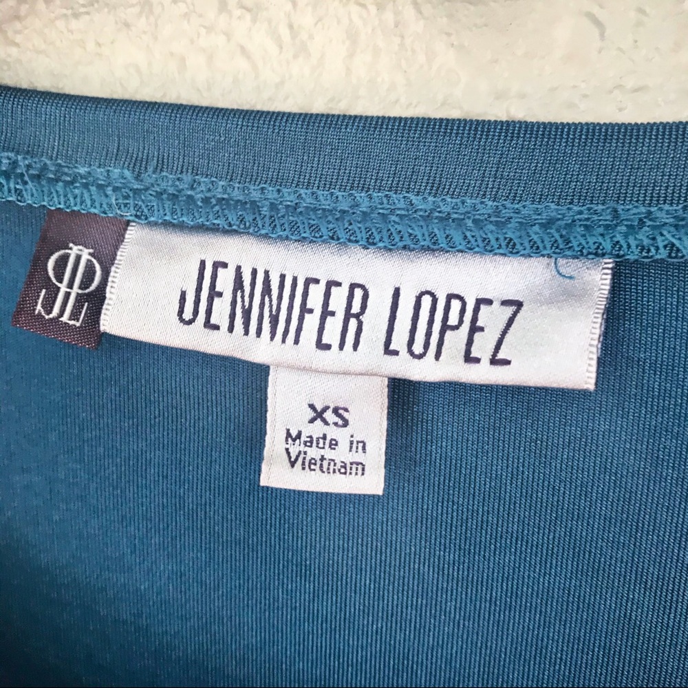 JENNIFER LOPEZ Teal Blouse - Picture 2 of 3